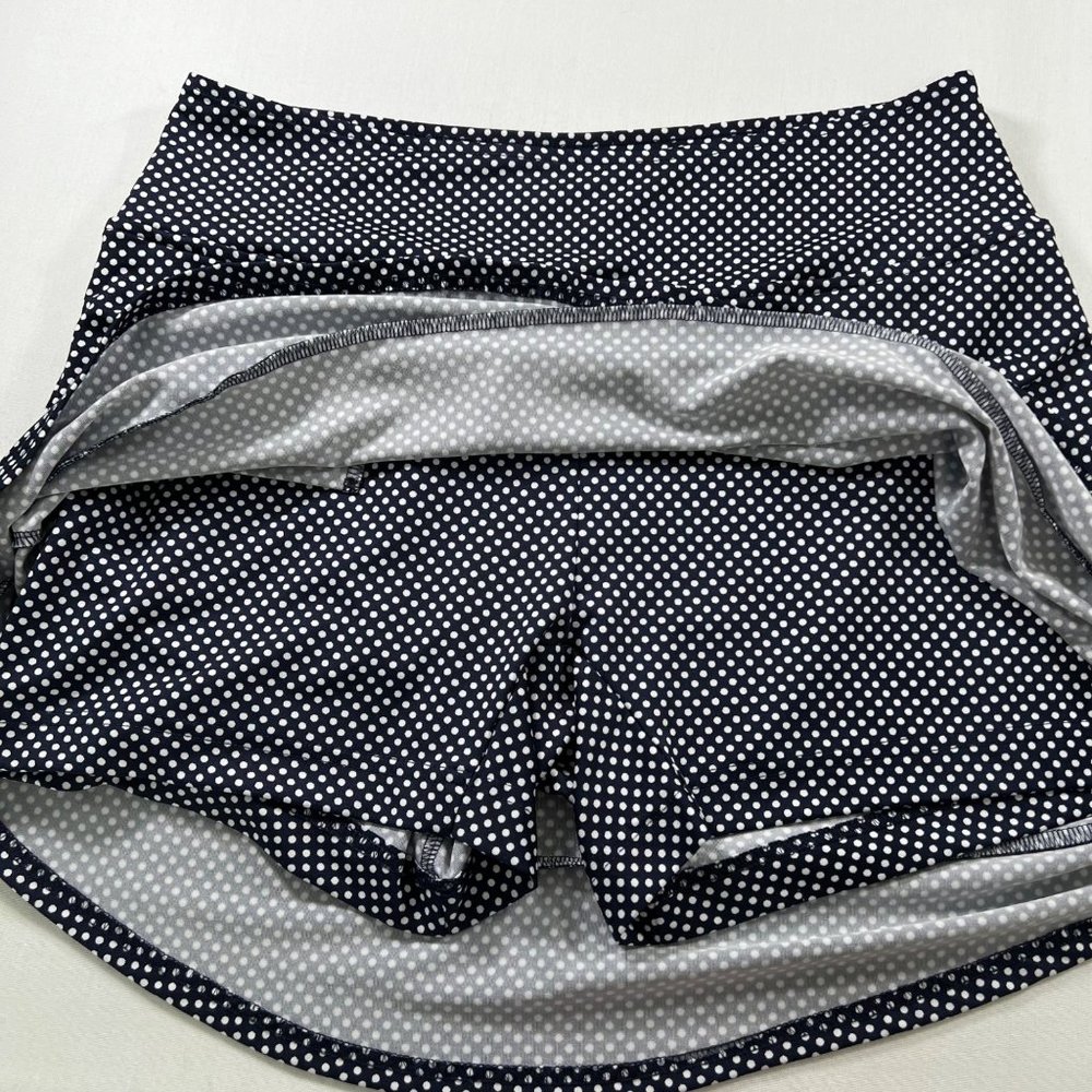 Golftini Putt Putt Pull-on Ruffle Tech Golf Skort Polka Dots Size Small - Picture 4 of 9